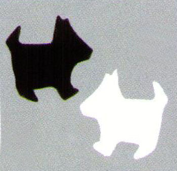 Black and White Dog Confetti